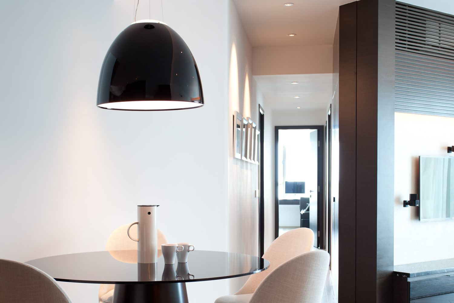 lui design associates residential interior modern apartment minimal hong kong china table lamp designer italian minimal lampshade