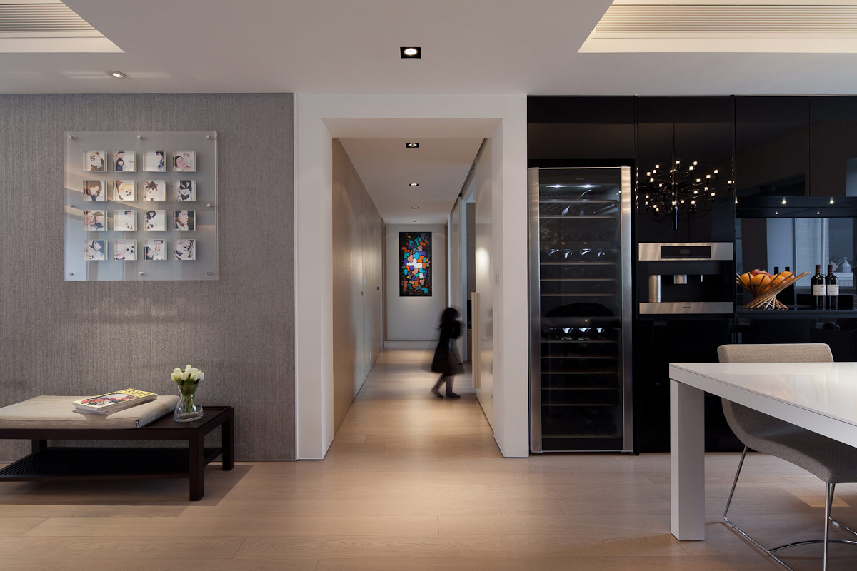 lui design associates hong kong china modern apartment living japanese style wood contemporary minimal apartment residential interior