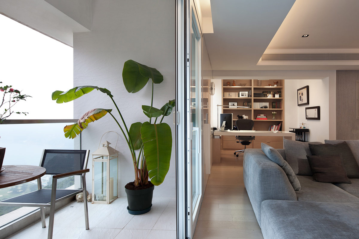 lui design associates hong kong china modern apartment living japanese style wood contemporary minimal apartment residential interior