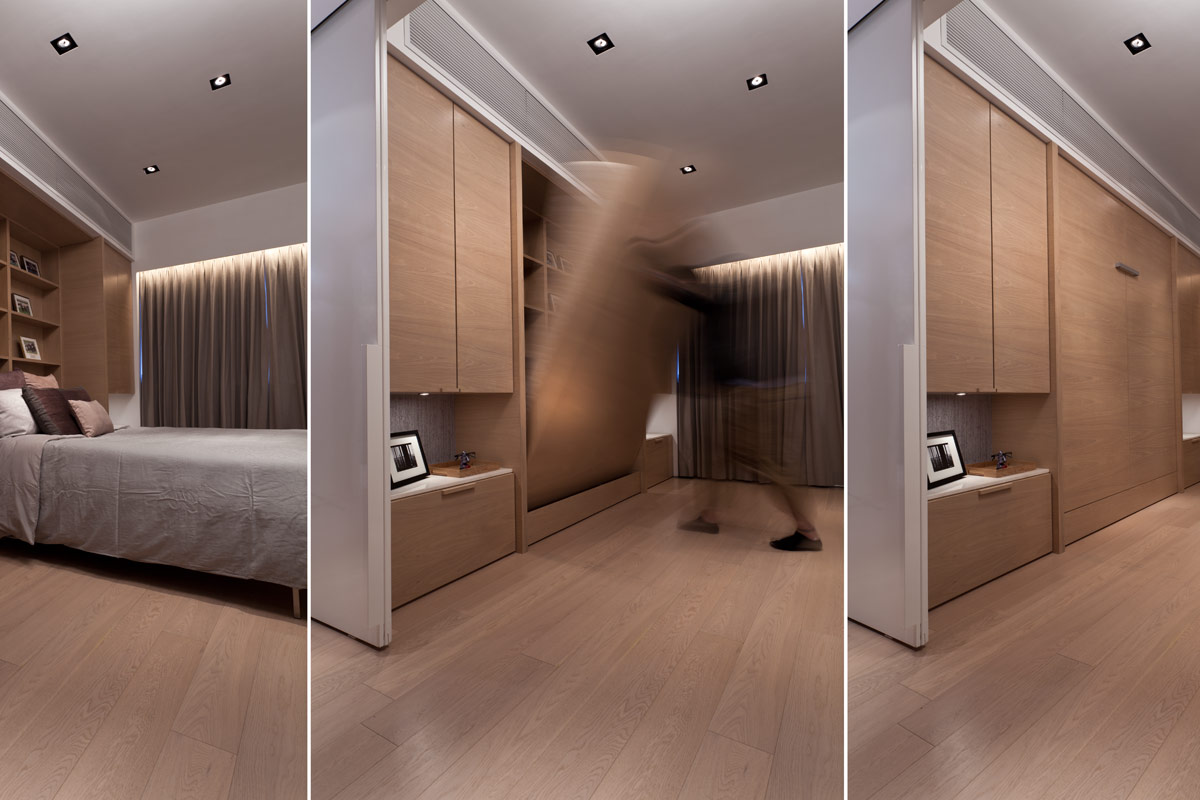 lui design associates hong kong china modern apartment living japanese style wood contemporary minimal apartment residential interior